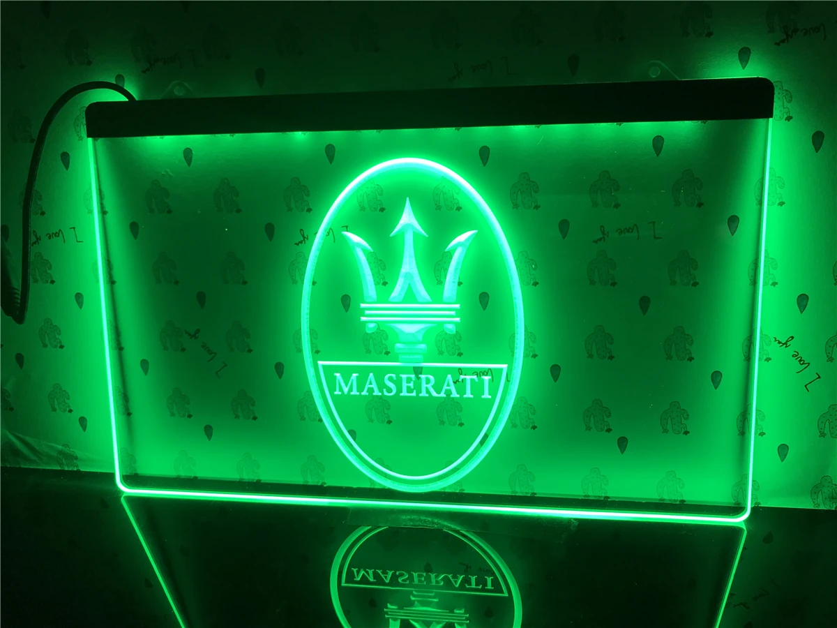 D139-Maserati ремонт автомобилей дисплей светодиодный светильник знак
