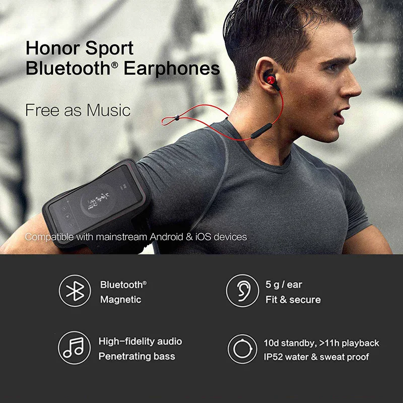 Huawei Беспроводные наушники Honor Sport AM61 Наушники с микрофоном | Электроника