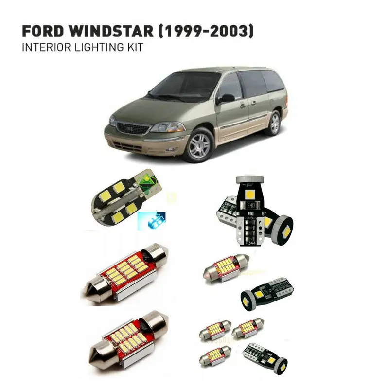 Led interior lights For Ford windstar 1999-2003 14pc Lights Cars lighting kit automotive bulbs Canbus | Автомобили и мотоциклы