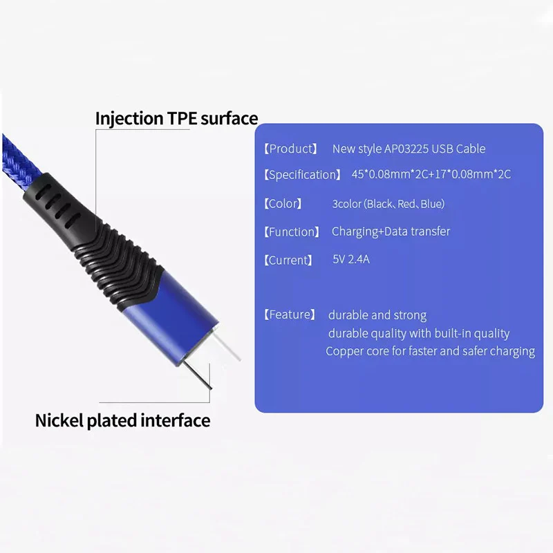 APPACS плетеный кабель USB C type C быстрое зарядное устройство Micro usb кабель для зарядки и передачи данных для samsung Galaxy S9 Plus S8+ для huawei