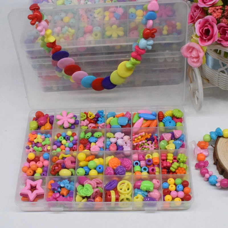 500Pc beads Бусины для самостоятельного изготовления украшений игрушки для детей ручной работы ожерелья, браслеты, ювелирные изделия делая бусины комплект для девочек развивающие игрушки hacer браслеты nina - Цвет: 500Pc beads