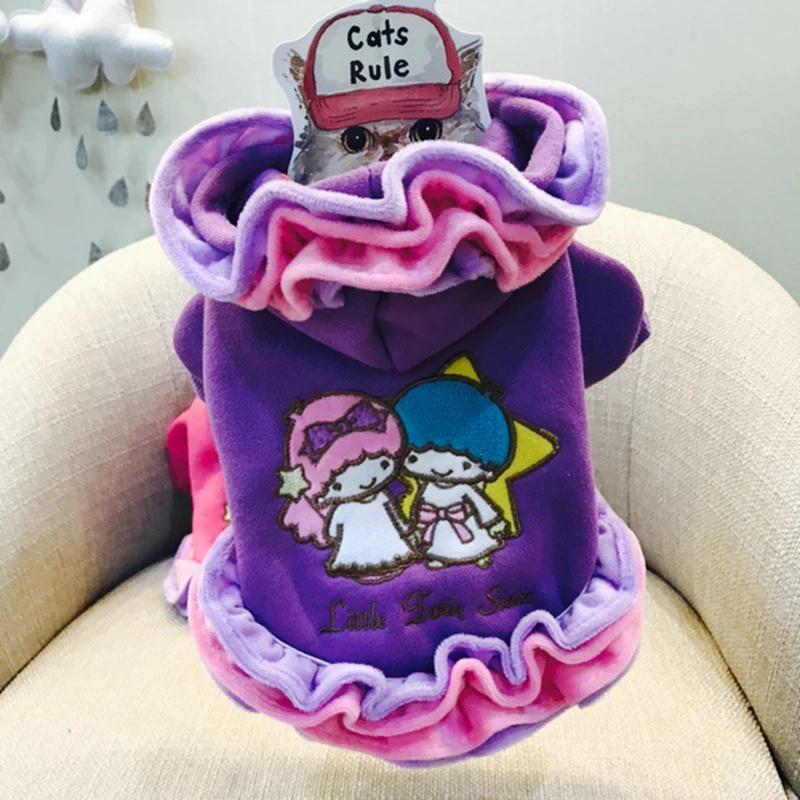 Hot Sale Fashion Double Star Baby Winter Pet Dog Clothes Plus Velvet Clothing For Small Large Coat Jackets for chihuahua | Дом и сад