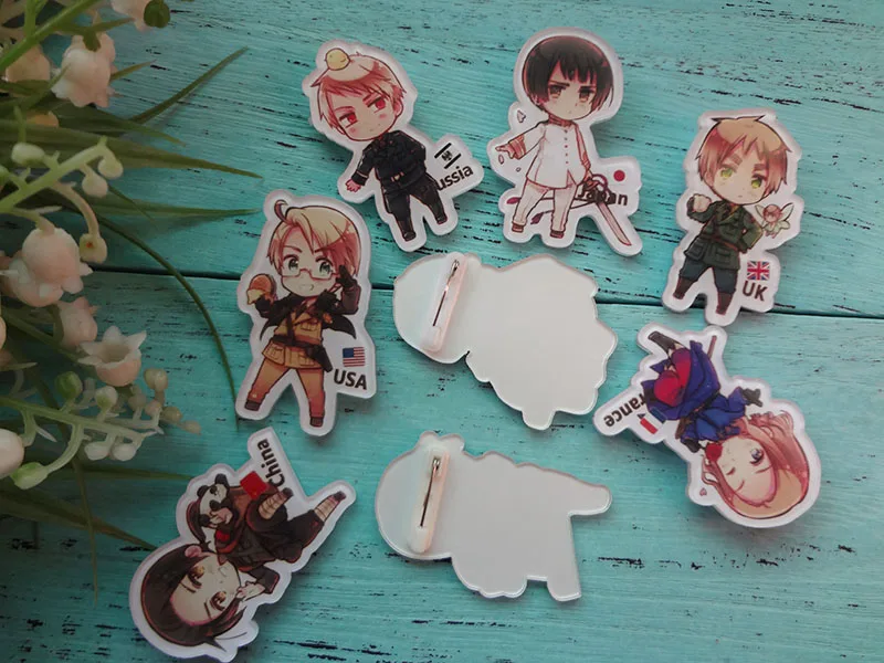 1 шт. значок аниме Hetalia World Wrinkle Axis power 14 страна США значок акриловый значок брошь