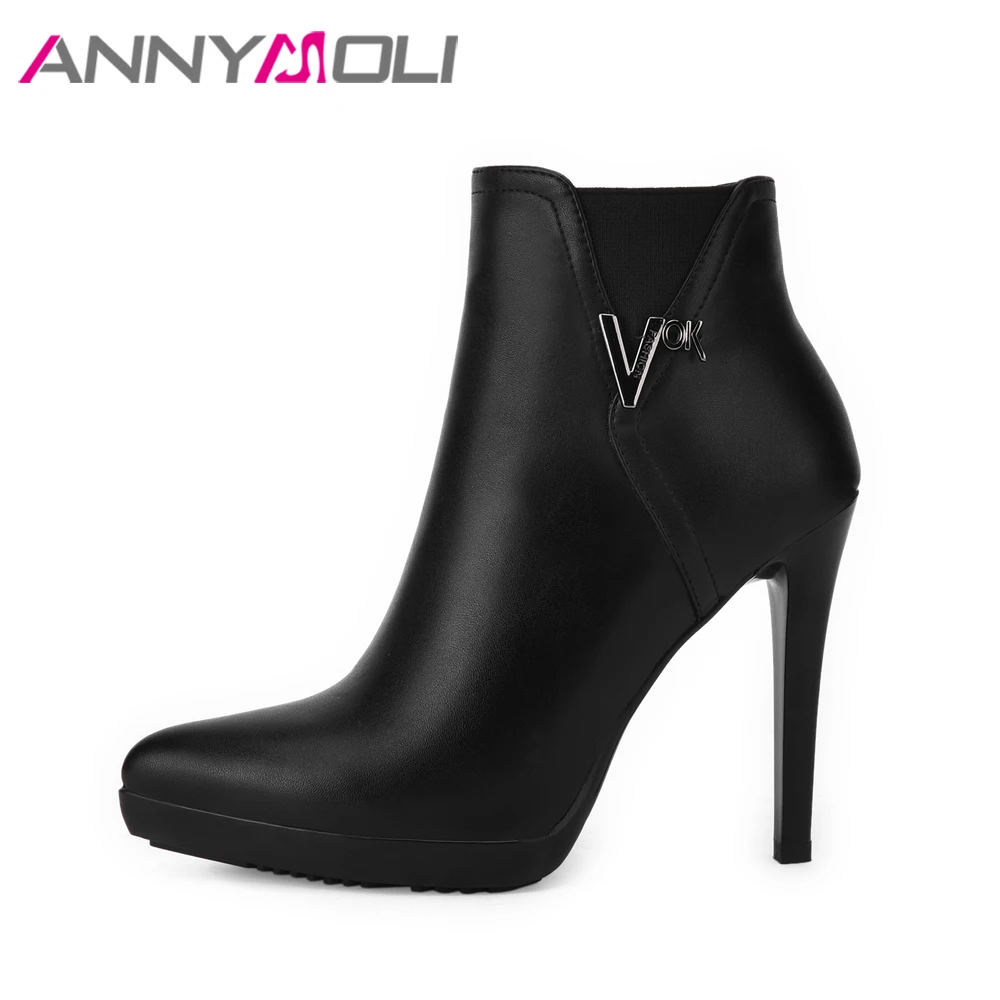 Ботильоны женские на платформе и высоком каблуке тонком размеры 34 40|high heel ankle