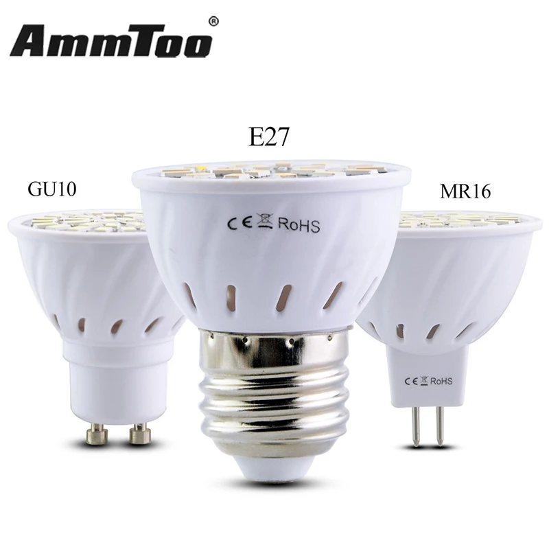 Светодиодный светильник SMD 5733 E27 GU10 MR16 4 Вт 6 8 110 В 120 127 в термостойкий огнестойкий