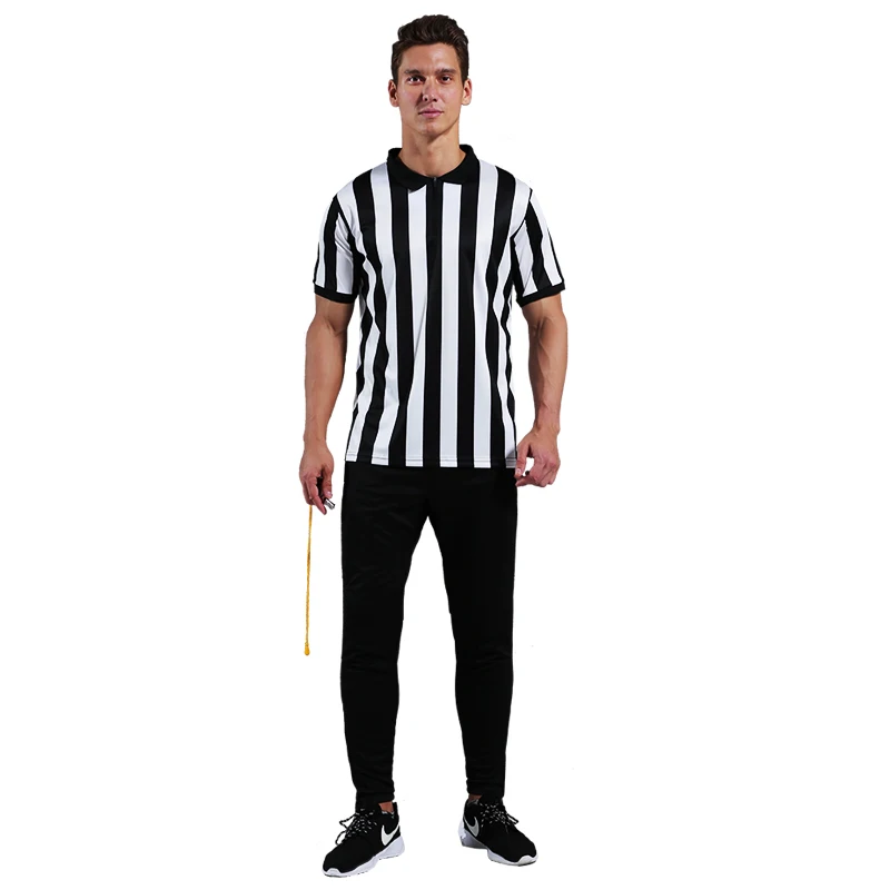 Shinestone Referee Shirt Men's Basketball Soccer Referee Jersey 100% Polyester Referee Uniform Adults Football Referee Uniform