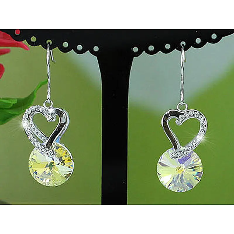 Серьги Подвески Peacock звезда сердце серьги Аврора вариации AB австрийский кристалл