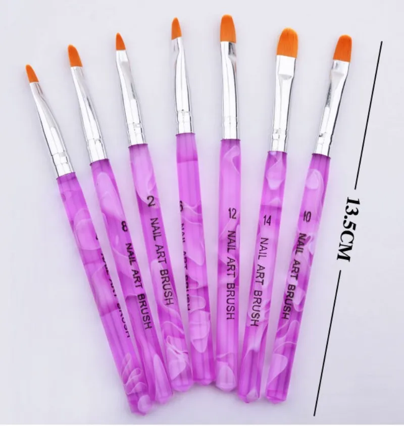 Набор кистей для УФ-гель-лака 7 шт./лот | Красота и здоровье