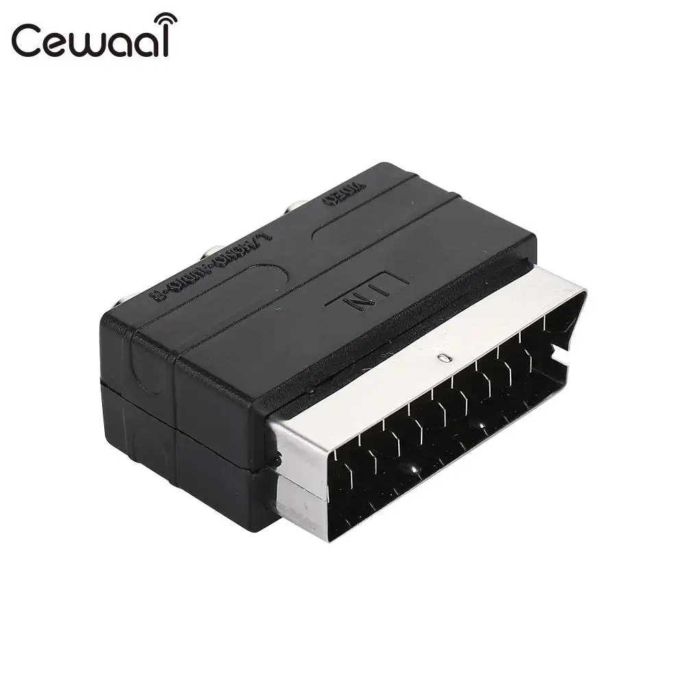 RGB Scart штекер для 3-RCA Женский адаптер соединение ABS пластик Бытовая ТВ DVD VCRs |