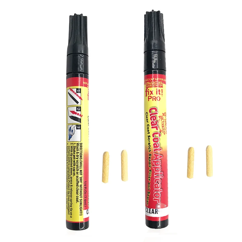 2 PCS 1 шт./2 шт. ручка для покраски автомобиля Fix It PRO Clear Coat Appliance для ремонта царапин автомобиля средство для удаления наполнителя уплотнитель активированный прозрачный - Цвет: 2 PCS