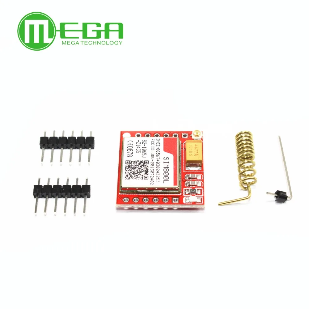 Самый маленький SIM800L GPRS GSM модуль карта MicroSIM Core плата четырехдиапазонный TTL