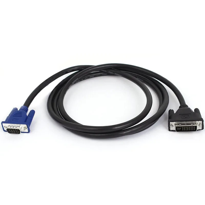 Горячая Распродажа кабель DVI-VGA с двойным штекером 24 + 5 на VGA male M/M для видеозаписи |