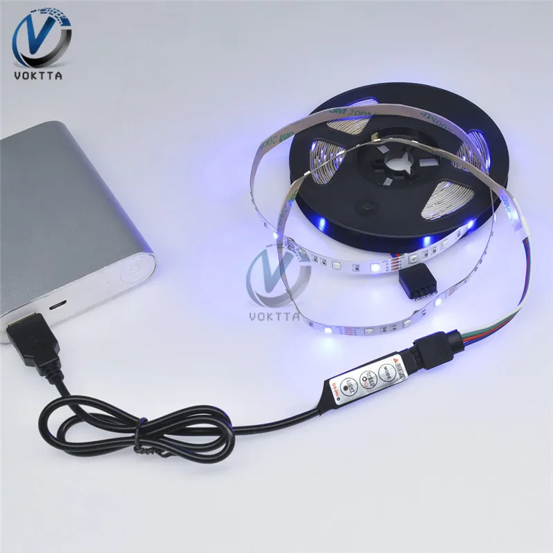 USB Светодиодные ленты DC 5 V Гибкая свет лампы 60leds SMD 2835 M RGB Desktop Экран ТВ фон