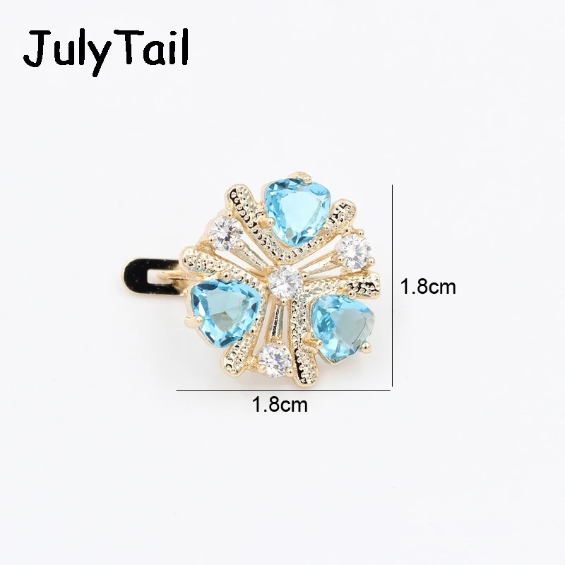 Exclusive RU Hot 585 Rose Gold Blue Triangle Cubic Zirconia Big Earrings For Women Jewelry Luxury Vintage Round Crystal | Украшения и