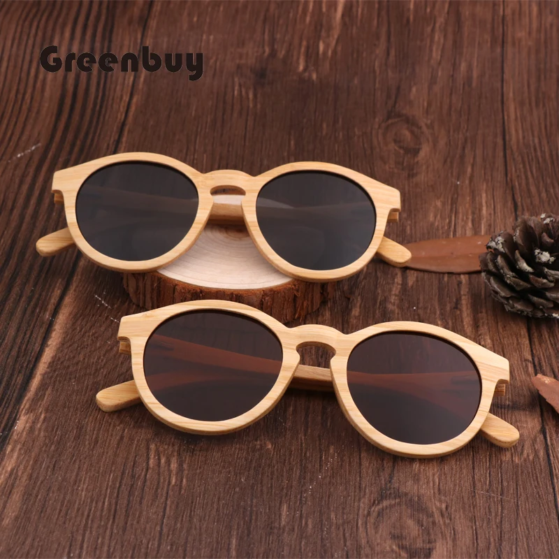 

Bamboo wood glasses green men's sunglasses UV400 ultimate protection travel riding essential sunglasses women