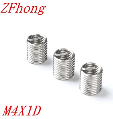 

50pcs M4 M4*1D stainless steel wire thread insert