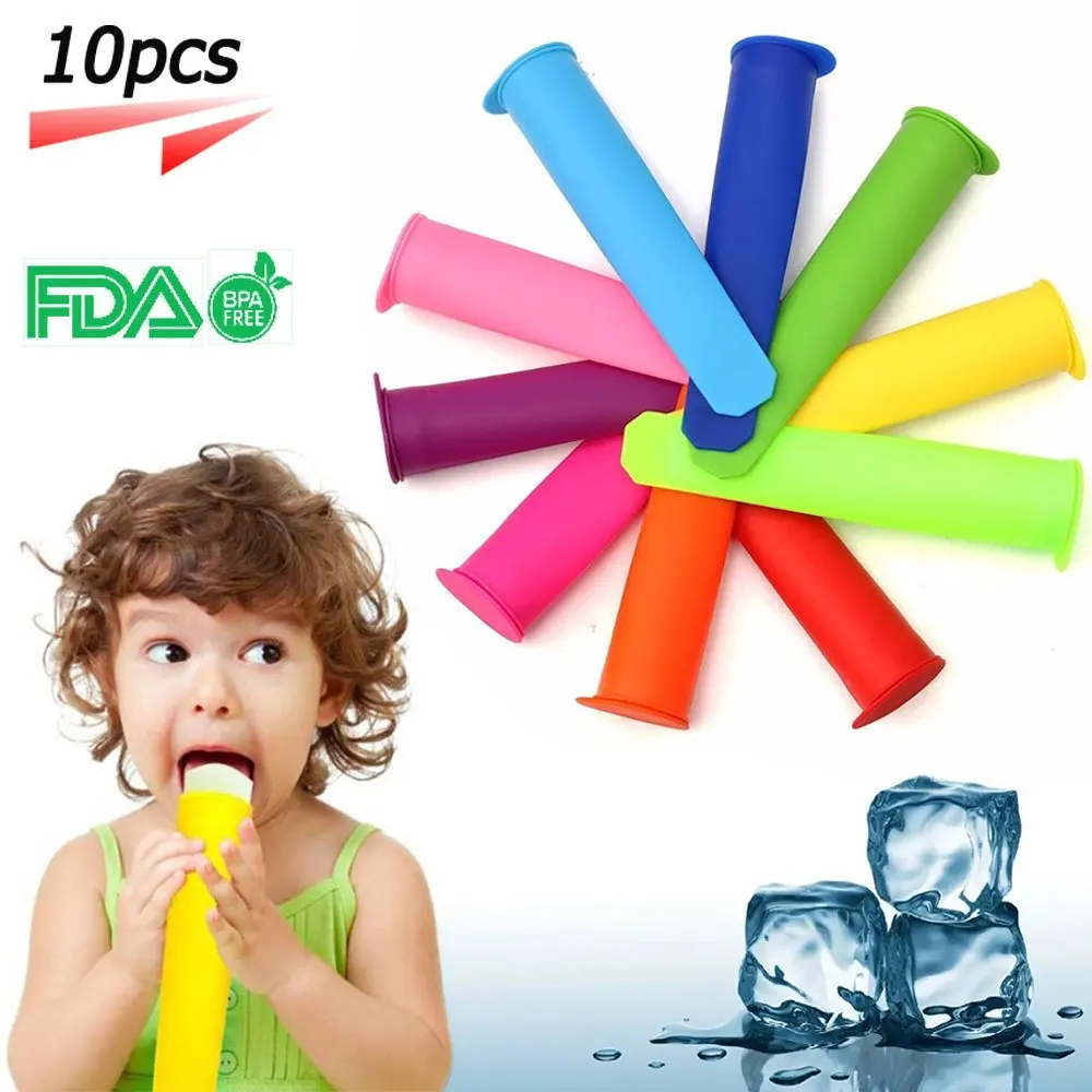 

Silicone Pop Molds BPA Free Ice Popsicle Maker Silicone Tubes with Lids