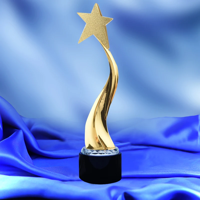 Tortuous металл в форме звезды трофей индивидуальный логотип или слова