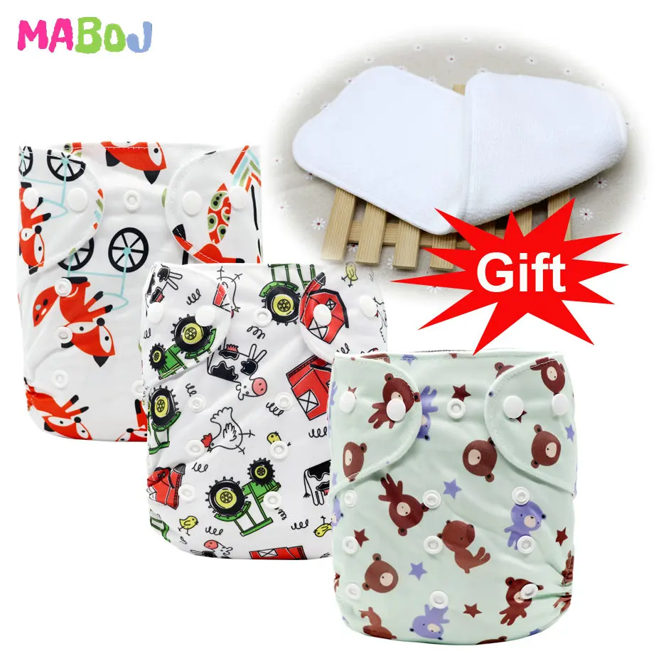 PD5-4-10-2 MABOJ Cloth Diapers Baby Pocket Cloth Diaper One Size Waterproof Nappy Reusable Cloth Nappies Set Washable Wholesale New - Цвет: PD5-4-10-2