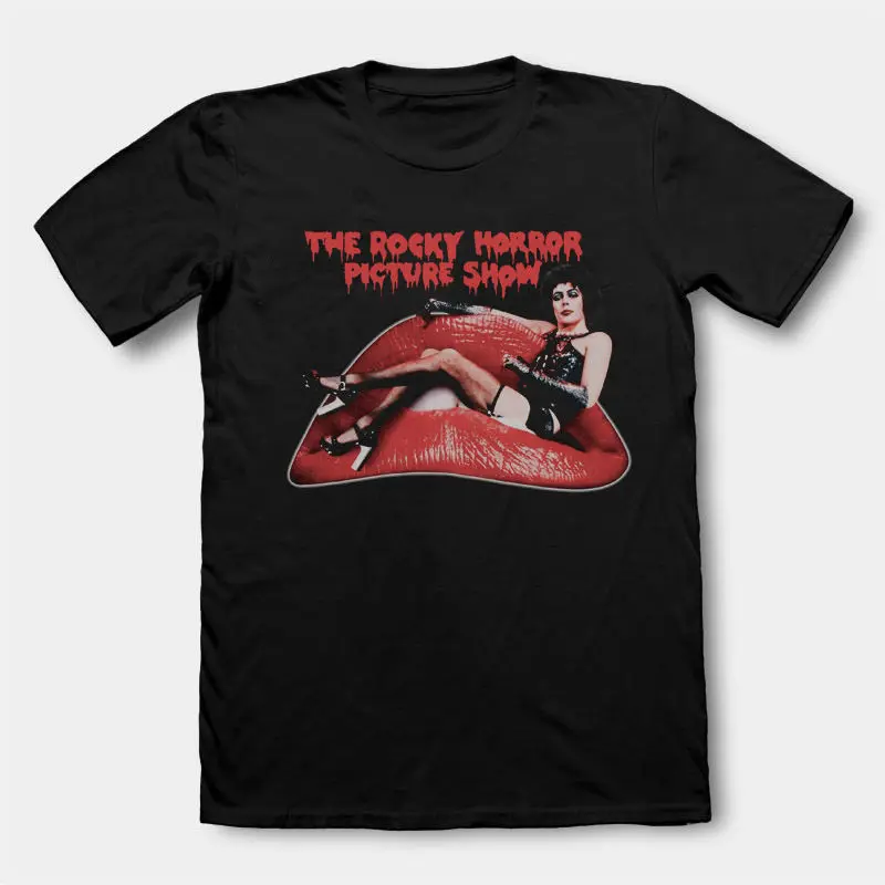 Футболка Rocky Horror Сексуальная футболка с принтом в виде губ и культа фильма