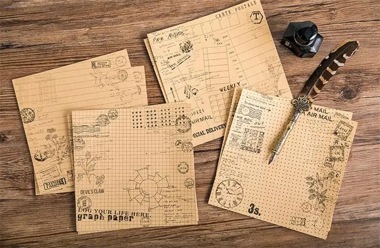 Pattern1 Ksccraft Ретро Reminiscence серии Фоновые наклейки для скрапбукинга Happy planner/изготовление открыток/Журнал проекта - Цвет: Pattern1
