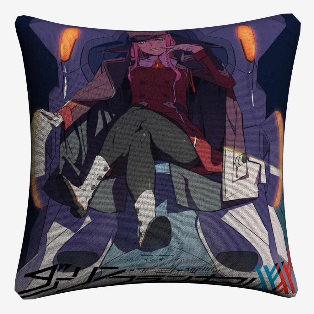 Darling в Franxx аниме декоративные льняные наволочки для подушек дивана размером 45*45