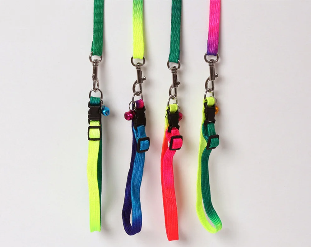 60 шт./лот регулируемый цветной поводок для домашних животных маленький щенок