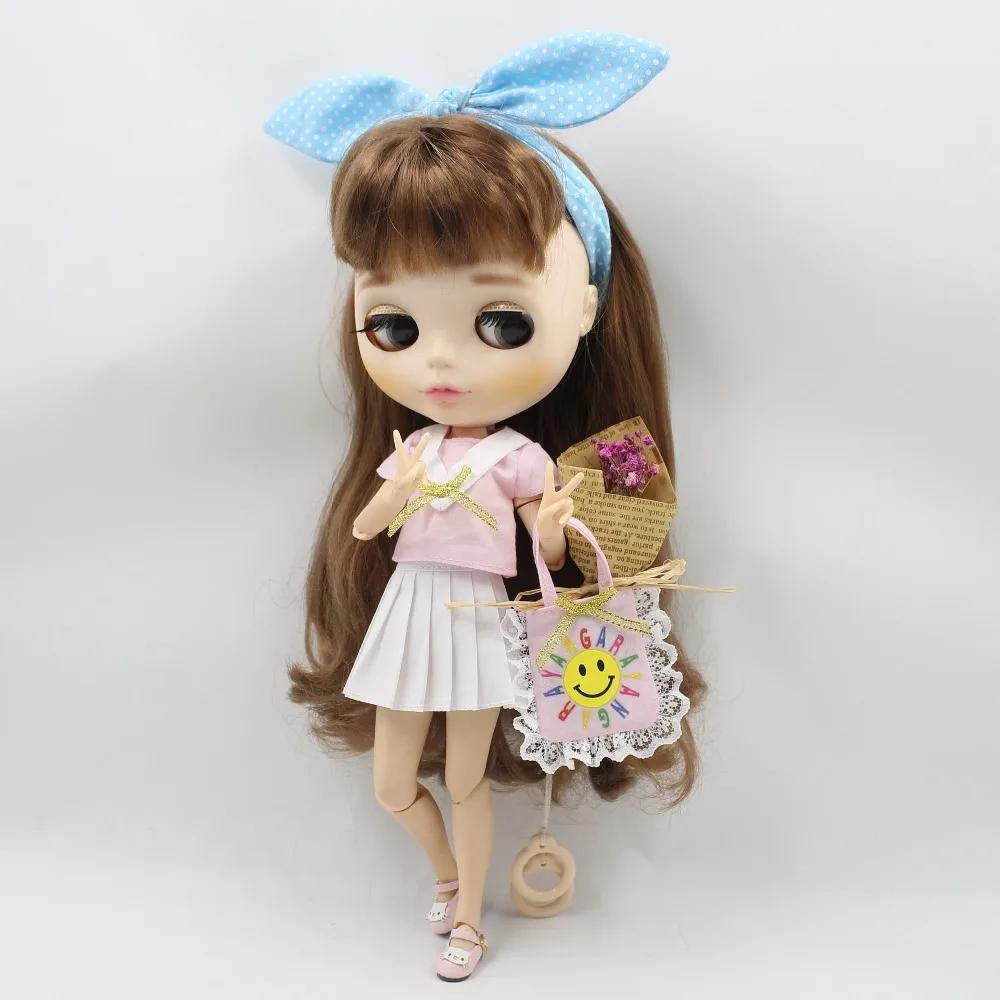 DBS icy blyth doll licca Милая юбка розовая рубашка сумка только одежда без куклы|toys free