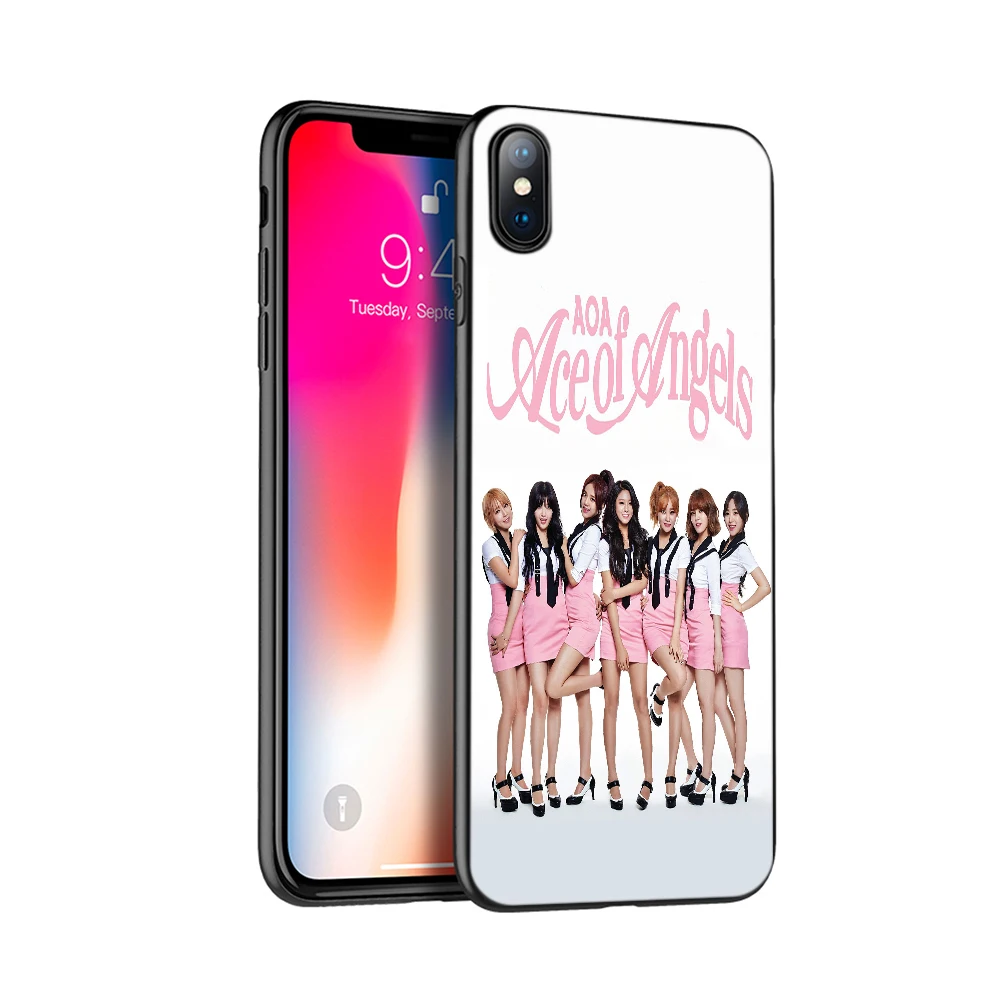 Черный чехол из ТПУ для iphone 5 5s SE 2020 6 6s 7 8 plus x 10 силиконовый XR XS 11 pro MAX с АОА Айс