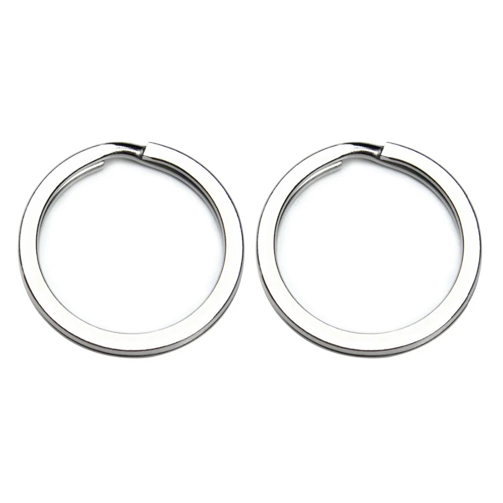 

LOULEUR 10pcs/lot 25/28/30mm Stainless Steel Flat KeyRing Key Chains Round Split Metal Key Rings KeyChain Ring For Bag Key