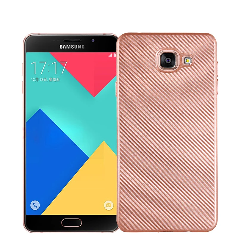 Carbon fiber silicone case for samsung galaxy a5 2016 SM-A510F/ds funda coque hoesje soft tpu cover kryt tok etui carcasa kilif |