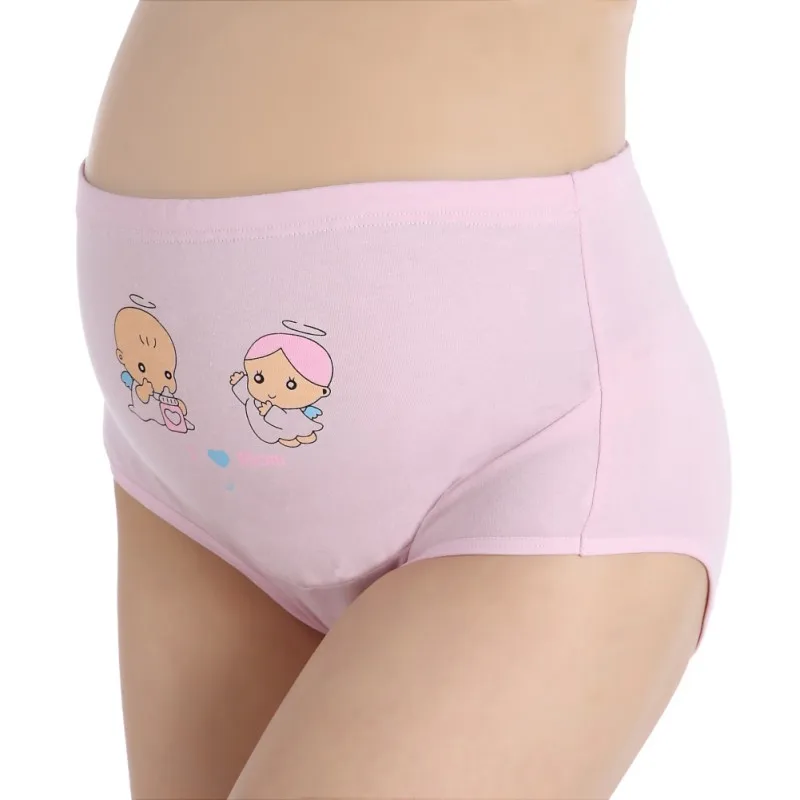 

Cotton Pregnant Panties High Waist Mother Belly Support Underwear Cartoon Postpartum Briefs Pregnancy Short Pants