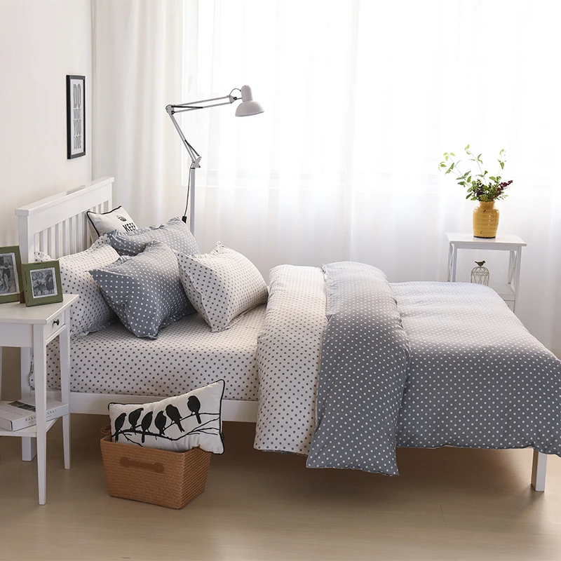 Wave point Bed Linen Bedding Set Home Textiles 3/4pc Family Include Sheet&ampDuvet Cover&ampPillowcases Full Queen King Size | Дом и сад