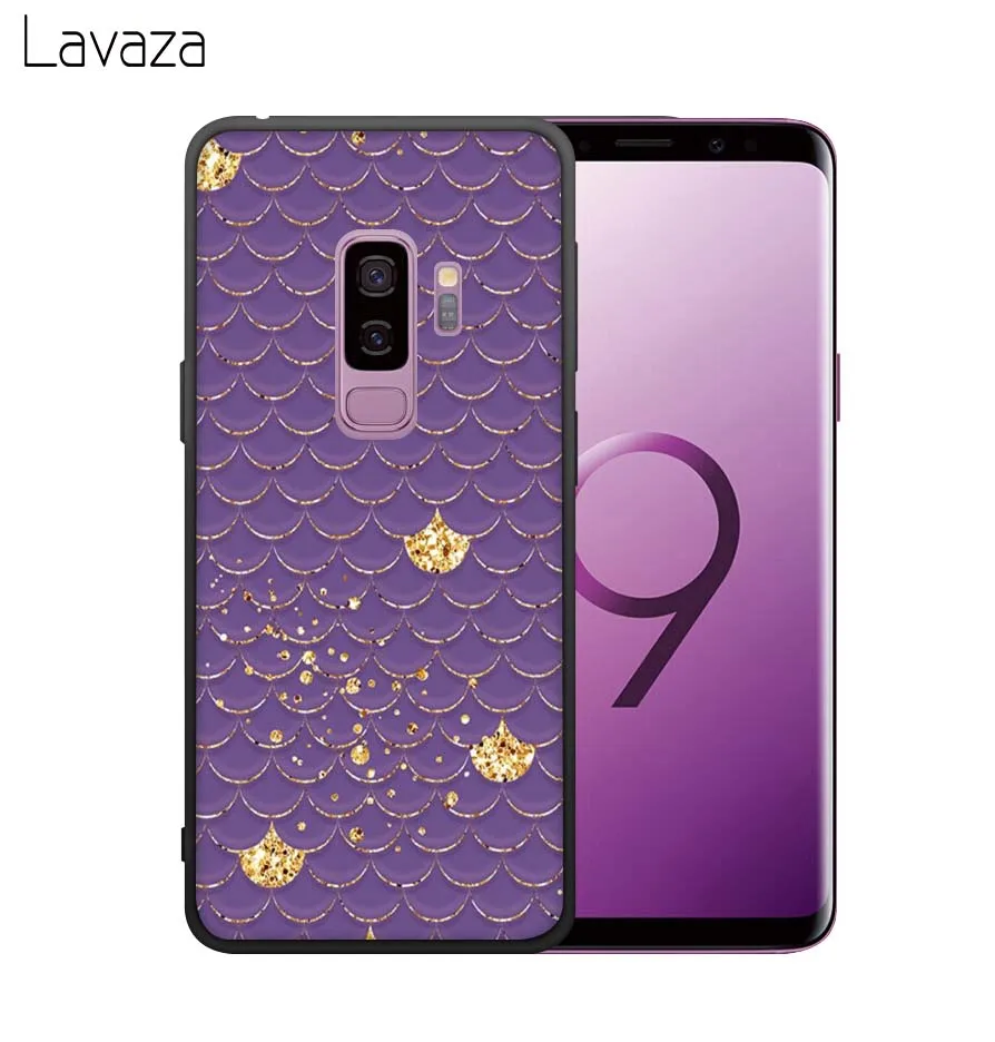 Мягкий чехол из ТПУ Lavaza Love фиолетового цвета с блестками для Samsung Galaxy S8 S9 S10 Plus S10e A6