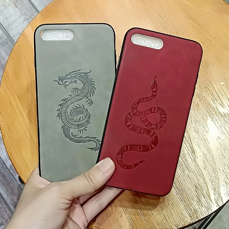 Печать животных тигра Дракон Акула змеиная кожа чехол для iPhone X XS max Xr Твердый 8 7 6 6s