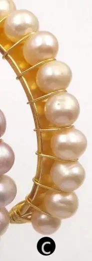 c WT-B474 WKT New Arrivals Natural Pearl Handmade Bracelet With Metal Dipped Women Fashion Bracelet Jewelry - Metal Color: c