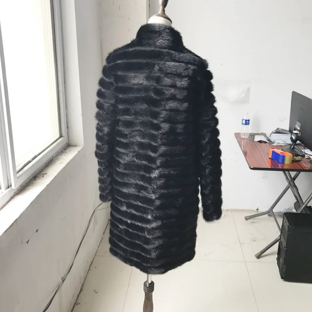Новинка 2021 Норковое Пальто женская модная шуба из натурального меха норки 100%