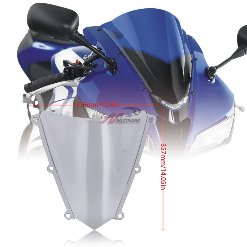 Мотоцикл двойной пузырь ветровое стекло экран для Honda CBR600RR F5 CBR 600 RR 2007 2008 2009 2010 2011