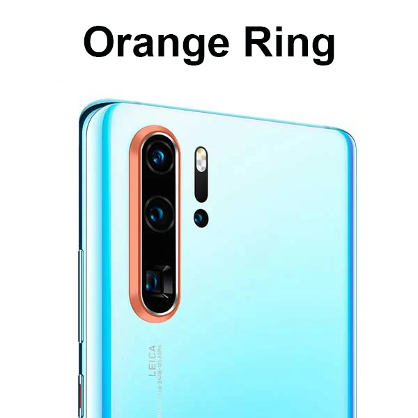 Оранжевый Чехол для huawei P30 Pro Чехол на P30pro P 30 Алюминиевый задний объектив камеры металлическое защитное кольцо аксессуары для мобильных телефонов - Цвет: Оранжевый