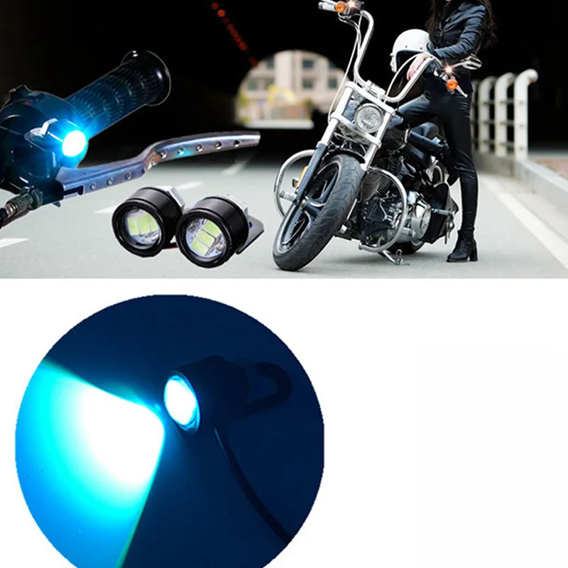 1 пара мотоцикл Точечный светильник со светло голубыми стеклами светодиодный