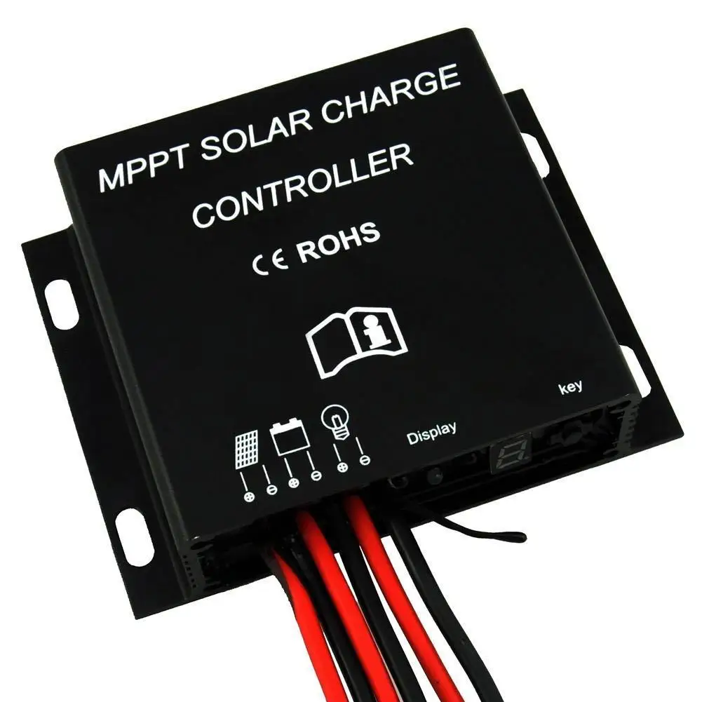 10A MPPT регулятором солнечного Батарея Контроллер заряда 12/24V Водонепроницаемый