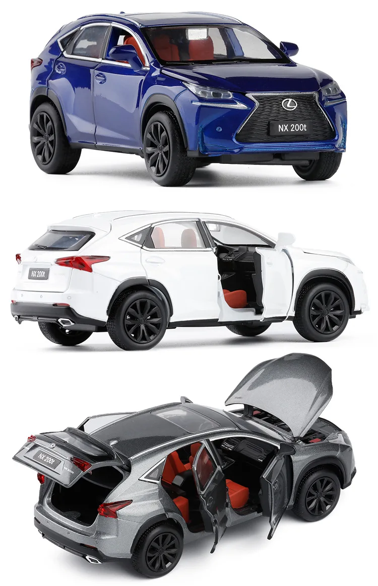 Высокая симуляция 1:32 LEXUS NX200T SUV литая задняя модель автомобиля литая под давлением Изысканная металлическая коллекция автомобилей V069