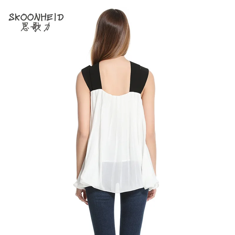 Новая коллекция весна и лето 2017 блузки тонкие нерегулярные все матч Без Бретелек