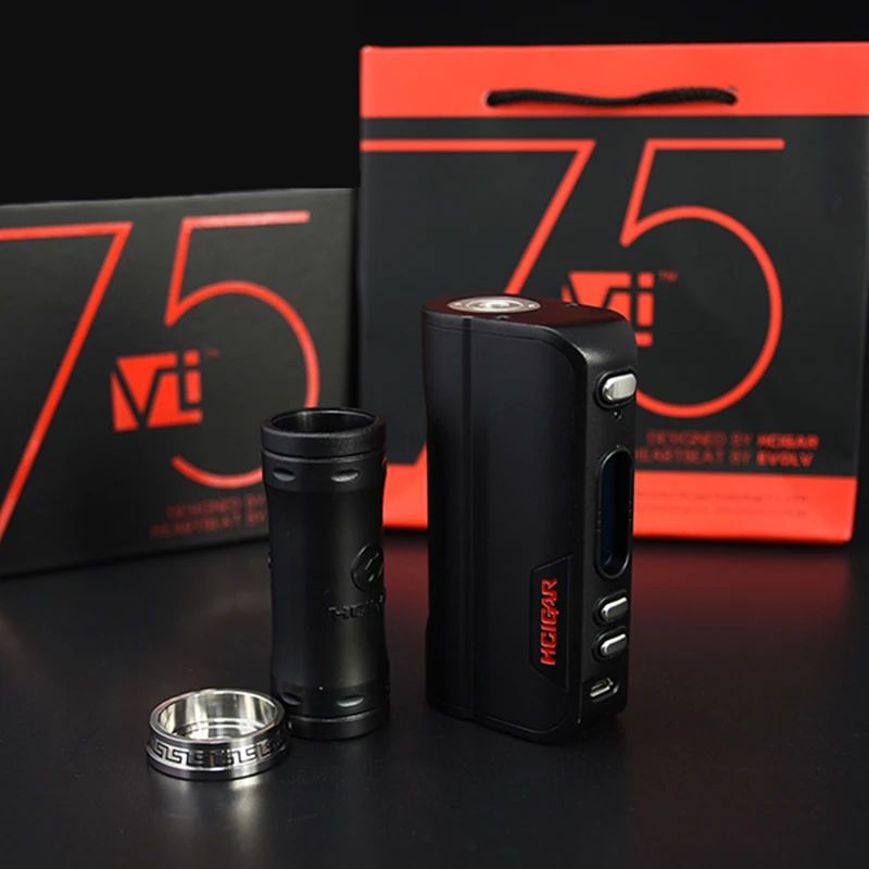 Дешевый оригинальный Hcigar VT75 коробка мод электронная сигарета без 18650 battry VS Nano Mod kit