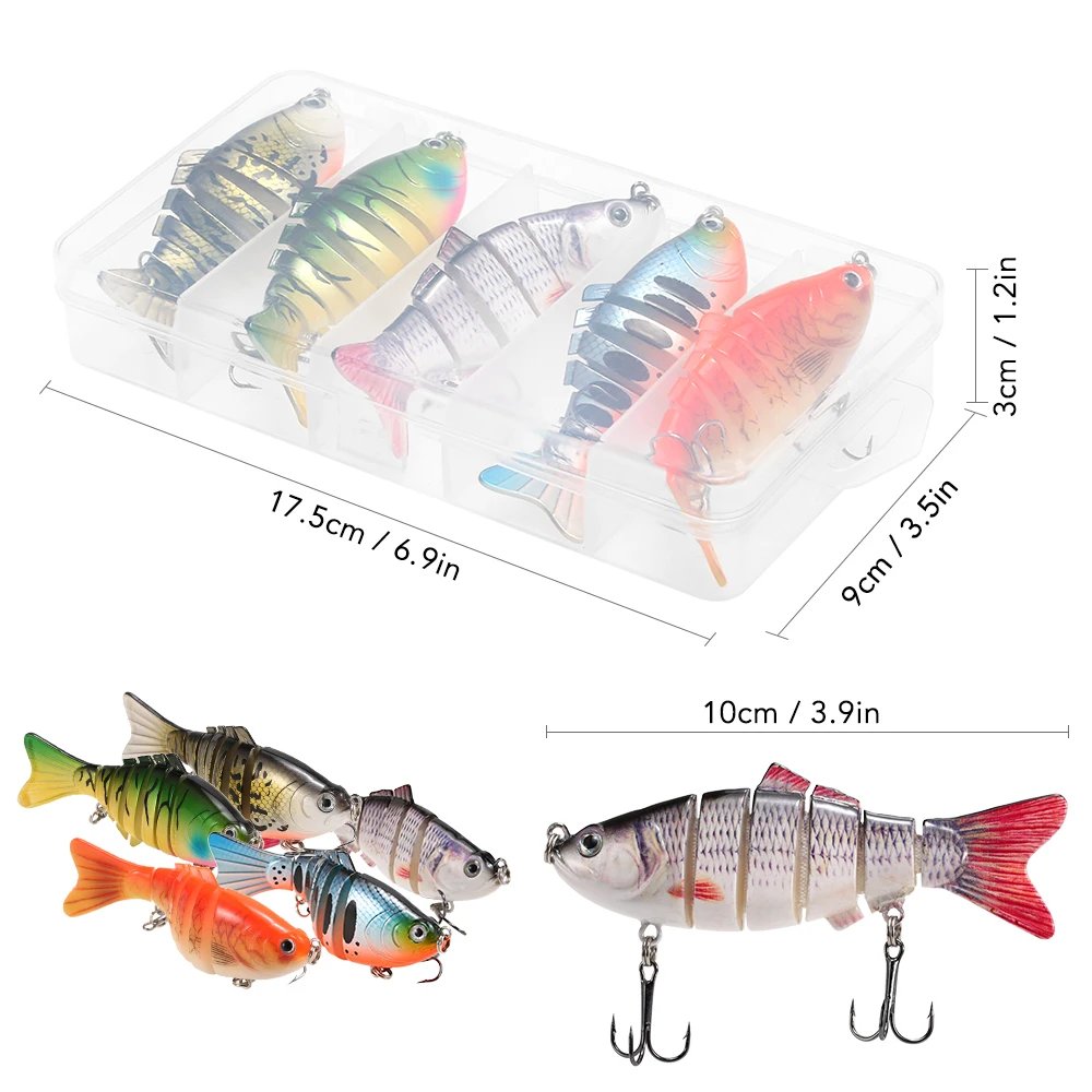 LIXADA 5 шт. рыболовные приманки снасти высотой 10 см в комплекте с набором 20 г Swimbait