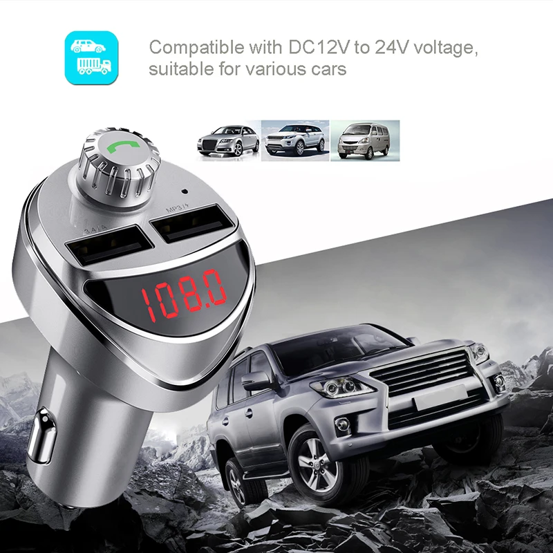 Зарядное устройство JINSERTA 4.4A USB Bluetooth fm передатчик беспроводной Автомобильный MP3