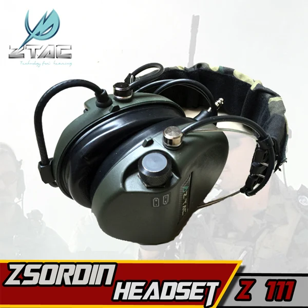 Z111 FG Z-TAC страйкбол элемент Z Тактическая Военная гарнитура Softair Peltor Sordin наушники адаптер стрельба Arsoft IPSC охотничьи наушники - Цвет: Z111 FG