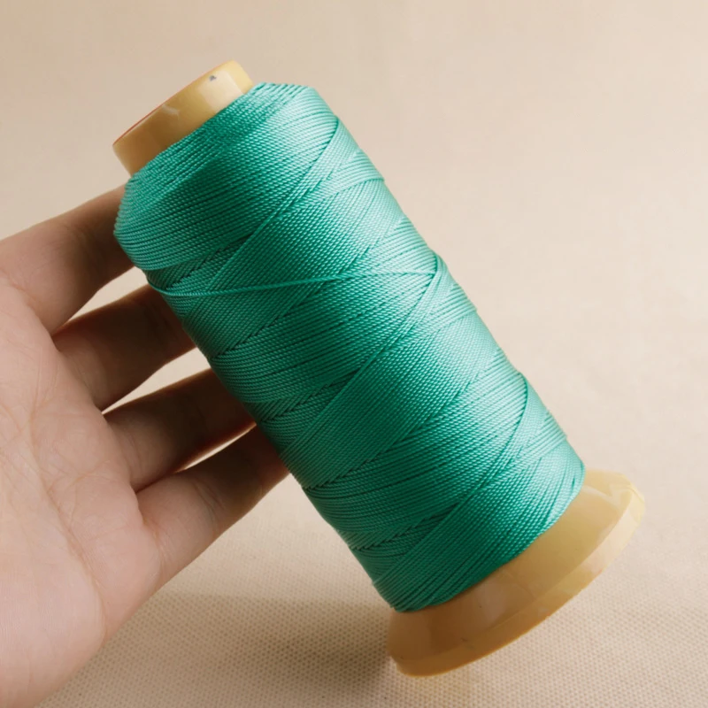 lake green 1 мм нейлоновой нити 0,2/0,4/0,6/0,8 мм Шнур полиамидный DIY крученая веревка шелк леска для бисера для Цепочки и ожерелья браслета ювелирных изделий катушки - Цвет: lake green