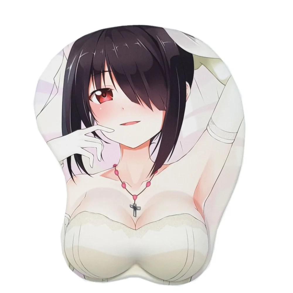 Дата Живая Невеста Tokisak Kurumi аниме 3D Oppai коврик для мыши подставка для запястья