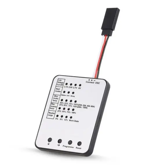 Водонепроницаемый 25A 35A 45A 60A 80A 120A ESC бесщеточный, Скорость контроллер для 1/8 1/10 1/12 RC автомобиль гусеничный RC лодка часть - Цвет: LED programming card